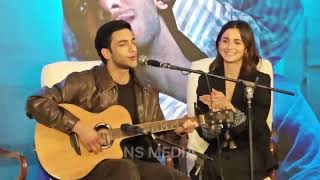 Vedang Raina and Alia Bhatt Singing in Delhi  Vedang Raina Singing  Jigraa Press Meet [upl. by Alyek597]