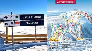 SKISTAR VEMDALEN 8 Turisten ski slope average hard 2023 [upl. by Datha535]