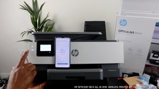 HP OFFICEJET 8014 ALL IN ONE WIRELESS PRINTER SET UP  CONNECT TO WIFI [upl. by Airetnohs730]