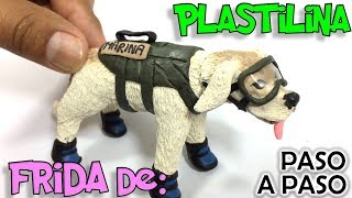 ✔️ COMO HACER A FRIDA LA PERRITA RESCATISTA DE PLASTILINA PASO A PASO ✔️ MI MUNDO DE PLASTILINA [upl. by Staw]