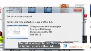 The disk is writeprotected Remove the write protection Removable media [upl. by Leira]