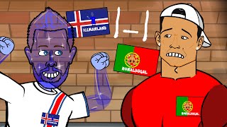 ICELAND BABY Portugal vs Iceland 11 UEFA Euro 2016 Birkir Bjarnason goal and highlights [upl. by Koziara]