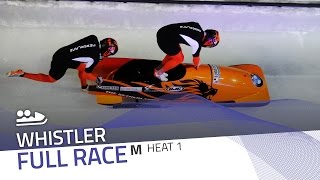 Whistler  BMW IBSF World Cup 20162017  2Man Bobsleigh Heat 1  IBSF Official [upl. by Jolda210]