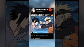 NARUTO AND SASUKE 1V1 FIGHT ⚔️🔥shorts [upl. by Celle]