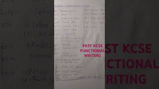 Kcse past functional writing [upl. by Russell]