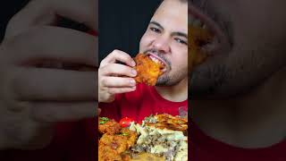 BECHAMEL PASTA asmr eating food pasta bechamel chicken crispy [upl. by Idoc]