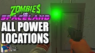 Zombies In Spaceland quotALL POWER LOCATIONSquot Easy Guide  Infinite Warfare Zombies [upl. by Idnic]