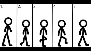 How to animate walk cycle in flipaclip animation tutorial flipaclip [upl. by Naeruat]