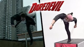 Stunts From Daredevil In Real Life Parkour Marvel [upl. by Sapowith]