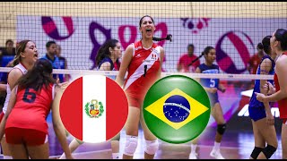 PERU VS BRASIL EN VIVO  SUDAMERICANO U21 VOLEY FEMENINO [upl. by Ahsiugal]