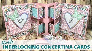 Double Interlocking Concertina Cards  2 SHOWSTOPPER Designs [upl. by Notsirk]