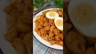 Pasta de Coditos con Pavo y Huevos 😋👍 shorts reels [upl. by Spindell]