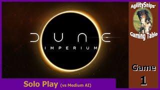 Dune Imperium  Solo vs AI 3Player Game 1 [upl. by Muncey637]