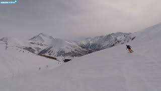 Skiing from Sauze dOulx to Sestriere [upl. by Iegres]