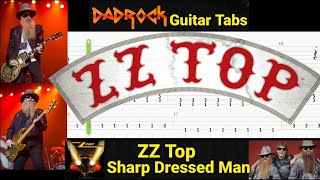 Sharp Dressed Man  ZZ Top  Guitar  Bass TABS Lesson [upl. by Erle480]