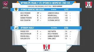 WynnumManly Womens 2nd Grade v Ipswich Womens 2nd Grade [upl. by Nerrej]