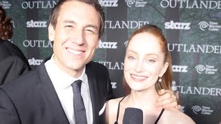 Tobias Menzies amp Lotte Verbeek Interview  Outlander Starz [upl. by Benilda279]