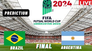 Brazil vs Argentina Live Stream FIFA FUTSAL World Cup 2024 Semi Final Match Commentary Score [upl. by Septima]