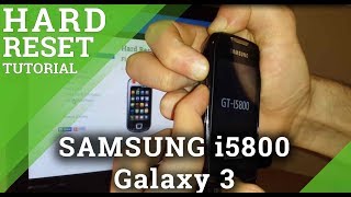 Hard Reset SAMSUNG i5800 Galaxy 3 how to do a wipe datafactory reset [upl. by Nager]