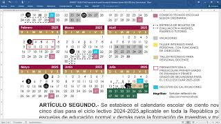 Calendario Escolar 2024 2025 [upl. by Sonitnatsok]