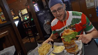 BEAT THIS 6 LB BURGER IN UNDER 20 MINUTES AND YOU EAT FOR FREE  JAWsome EATS [upl. by Airtap]