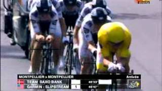 TOUR DE FRANCE 2009CONTRARELOJ POR EQUIPOS parte 3 [upl. by Roarke]