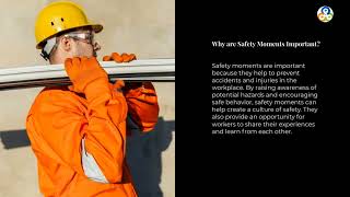 What is a Safety Moment  Health Safety Environment  Creating Safety Culture  HSE Meetings [upl. by Yacano207]