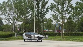 Xpengs flying car takes test flight in China  REUTERS [upl. by Llien]