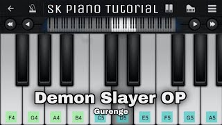 Demon Slayer Song  Piano Tutorial  Gurenge  LiSA  Perfect Piano [upl. by Dierolf764]