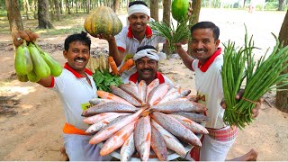 Sea special big size vola fish curry cooking for village people  vola vetki fish curry recipe [upl. by Xenophon]