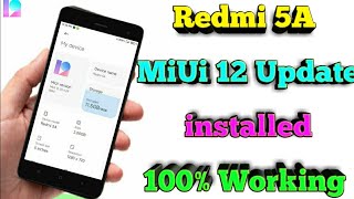 How To MIUI 12 Redmi 5A Working Method  Install  Redmi 5a miui 12 update kab aayegamiui 12 update [upl. by Annuahs]