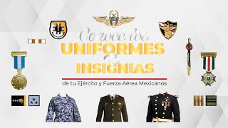 Conoce los uniformes e insignias que ha portado el personal del EjércitoMexicano y FuerzaAéreaMx [upl. by Ainerol]