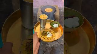 Village style handi sarso saag aur makke ki roti short​ cooking​ village​ food desifood​ [upl. by Balac]