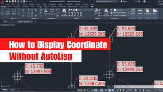 How to Display coordinates in AutoCAD without AutoLisp [upl. by Longmire351]