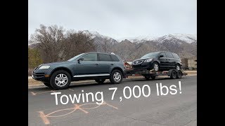 VW V8 Touareg Towing 7000 lbs [upl. by Gleich]