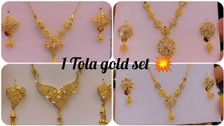 1 tola gold set designs 20222023beautiful gold mala set designsworld modern ideas [upl. by Ahusoj366]