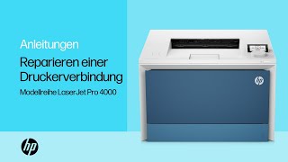 So reparieren Sie eine Druckerverbindung  HP Color LaserJet Pro 4000 Drucker  HP Support [upl. by Hodgson]