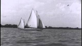 Catboat Regatta Detroit River 1926 [upl. by Figone167]