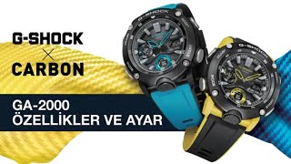 CASIO GSHOCK GA2000 KUTU AÇILIMI ÖZELLİKLERİ VE AYARI  GA2000 UNBOXING FEATURES ADJUSTMENT [upl. by Merat]