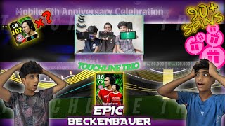 90 FREE EPIC PACK കറക്കിയപ്പോൾ  EPIC BECKENBAUER FREE TRY  Touchline Trio  efootball malayalam [upl. by Booker]