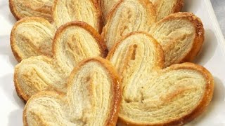 Palmier orelha de elefante  How To Make Puff Pastry sweet Palmiers [upl. by Pampuch]