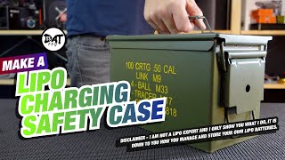 How to make a Lipo charging safety case made from Army 50Cal Ammo Box Storage Metal Case [upl. by Uhp]