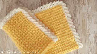 Como tejer manta a crochet para cuna de bebé recién nacido 65X80 [upl. by Aehsa]