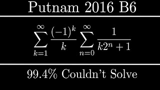 The Hardest Problem on the Hardest Math exam  Putnam B6 2016 [upl. by Morissa]