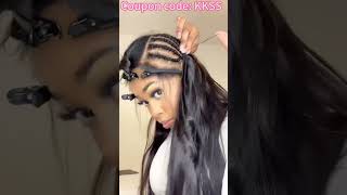 Amazing🥰 Detailed Sew In Tutorial For Human Hair Extension Mini Leave Out Installed Elfinhair [upl. by Foscalina965]