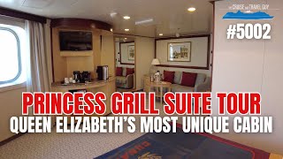 The Best Cabin Onboard Queen Elizabeth Princess Grill Suite 5002 Full Tour [upl. by Toddie]