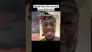 IShowSpeed reacts to the new Ksi song thick of it ksi thickofit ksireacts ishowspeed music [upl. by Kyre]