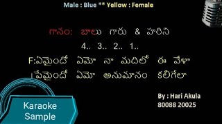 Emaindo Emo Song Karaoke with Lyrics  Prematho Raa  By Hari Akula [upl. by Sane]