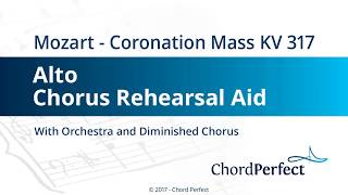 Mozarts Coronation Mass KV 317  Alto Chorus Rehearsal Aid [upl. by Goodrow]