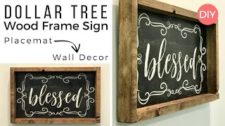 Wood Frame Sign  Dollar Tree DIY  Quick amp Easy  Farmhouse Wall Decor DIY  Ashleigh Lauren [upl. by Ahtanamas]